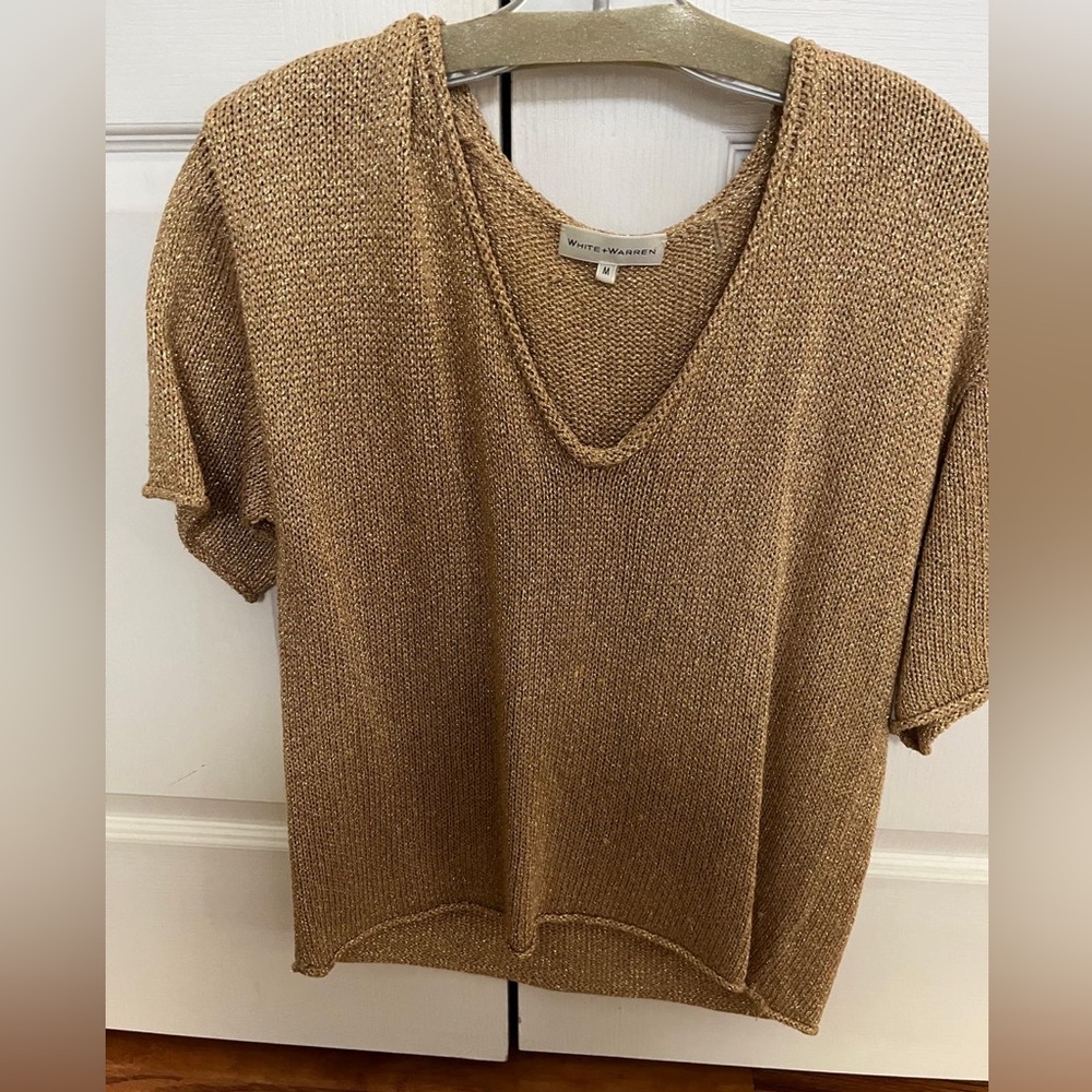 Gold crochet top